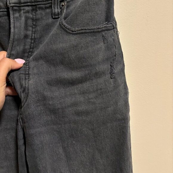 Abercrombie & Fitch The Skinny High Rise Gray Black Distressed Knee Size 4 (27S) - Picture 8 of 10